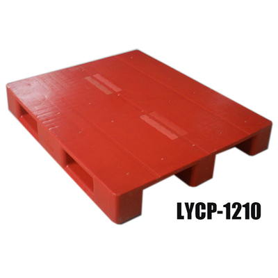 Palet Plastik Hdpe Red Flat Top SGS Steel Reinforced Plastic Pallet