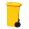 Tempat Sampah Roda Plastik HDPE Hijau 100L 120L Tempat Sampah Plastik Luar Ruangan
