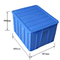 Kotak Peti Plastik Lipat Biru Dapat Dilipat 50KG Kapasitas Beban