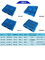 Palet Empat Arah Palet Plastik HDPE Rackable 1200mm × 1000mm × 150mm