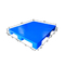 1200*1000*150mm Pallet Pengiriman Plastik Biru Solid Top Rackable Pallet