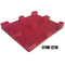 Palet Plastik SGS Kustom Perawan Anti Dampak Palet HDPE Merah