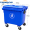 Tempat Sampah Seluler OEM 240l Pedal Sampah Plastik Besar Biru