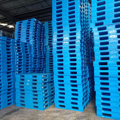 1200 * 1100 * 150mm Sistem Penyimpanan Rak Logam Pallet Plastik Sisi Ganda Wajah Stackable