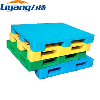 100% Bahan Perawan Pallet Plastik Higienis 1100 * 1100mm Baja Tugas Berat Diperkuat
